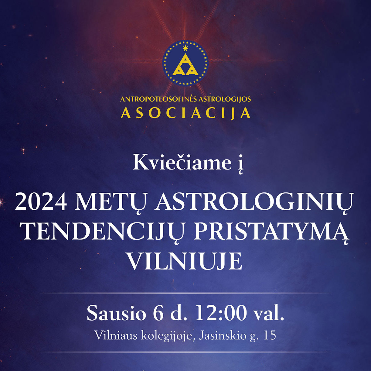 Kviečiame į 2024 m. astrologinių tendencijų pristatymą Vilniuje